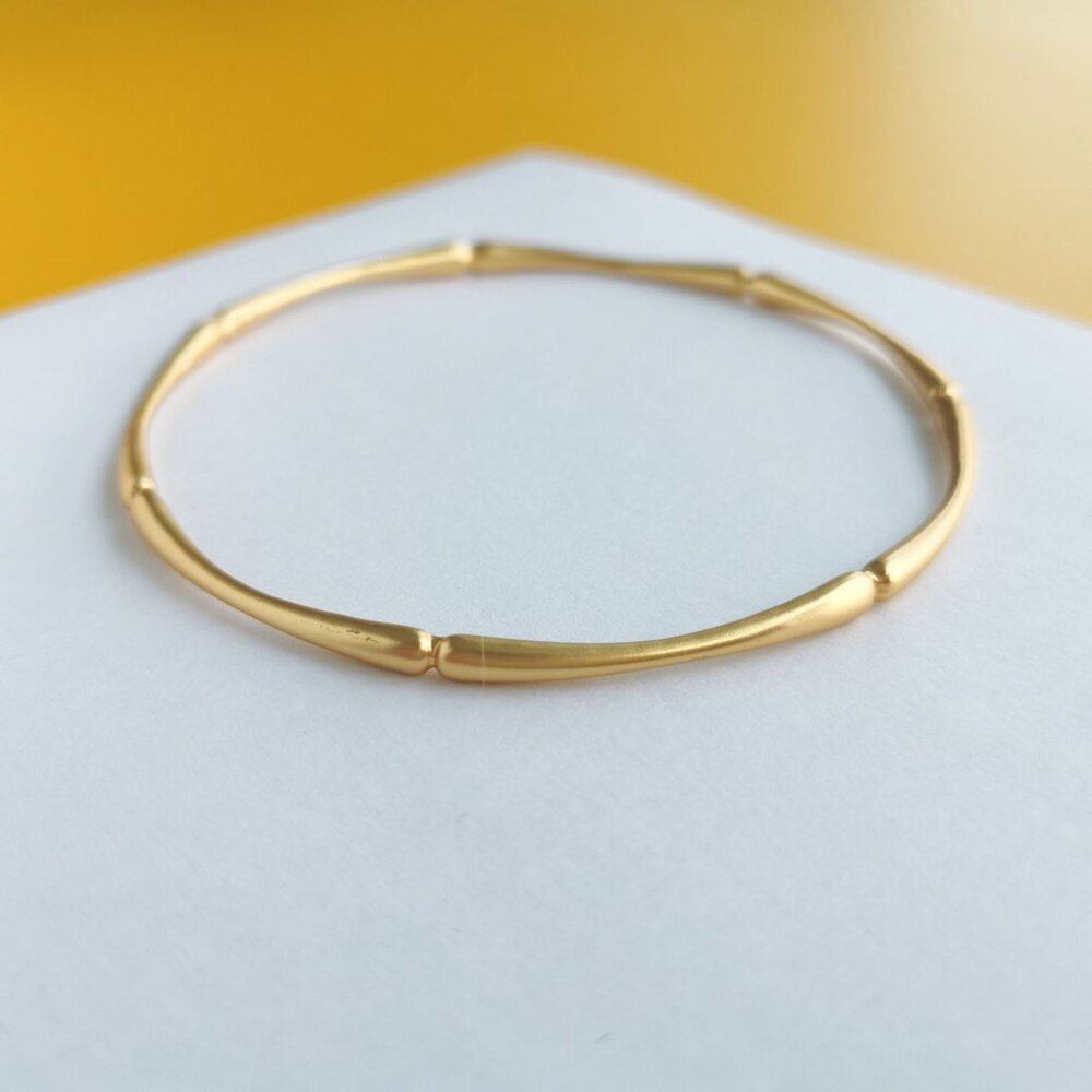 Julie Vos Gold Tapered Bamboo Bangle Bracelet